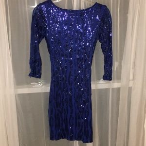 Blue Sequin Dress